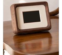 Sileduove Marco de fotos en miniatura de madera de nogal con construcción sin costuras para fotos de 1 x 2 y panel trasero para un intercambio de fotos sin esfuerzo (4 pulgadas)