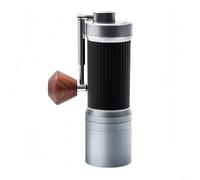 Sileduove Molinillo de café manual con rebaba ajustable de acero inoxidable de 7 estrellas para molienda de precisión y resultados consistentes para espresso y verter sobre la preparación (plata)