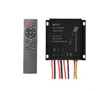 Sileduove Paquete de 2 controladores solares de luz de calle 6V-18V entrada 3.2V Boost a 24V 40W con temporizador remoto y modos de brillo continuo para iluminación de jardín al aire libre