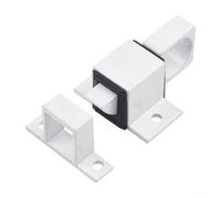Sileduove Paquete de 5 pernos de seguridad de cierre automático de aleación de aluminio para puerta de resorte, para el hogar, oficina, mecanismo de bloqueo antirrobo (blanco)