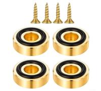 Sileduove Pies de tabla de cortar de aluminio, para tablas de cortar, muebles y gabinetes que mejoran la estabilidad, con almohadillas antideslizantes y tornillos