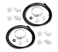 Sileduove Piezas del alimentador del clorador, Kit de reparación del dispensador de piscina, Reemplazo de clorador fuera de línea, Prevención de reflujo, Construcción de plástico, Juego de 19 piezas