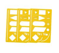 Sileduove Plantilla de diagrama de flujo para trabajadores de álbumes de recortes, marcador de dibujo multifuncional, regla de plástico con símbolos y formas de proceso, 56 x 88 mm