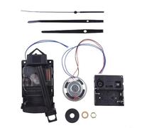 Sileduove Reloj de péndulo de cuarzo con caja de timbre de música, eje de 17 mm para panel de 2 a 7 mm, kit de reparación de bricolaje para dormitorio, sala de estar, barra de estudio, incluye manos y