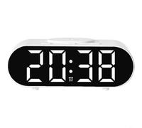 Sileduove Reloj despertador multifuncional, estación de carga inalámbrica, radios de reloj de noche con almohadilla de carga rápida, función de repetición de alarma dual, material ABS, diseño de