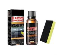 Sileduove Revestimiento restaurador de plástico de 50 ml para parachoques de coche, manija de puerta, solución impermeable para restaurar superficies de goma de vinilo negro desteñido