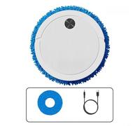 Sileduove Robot aspirador inteligente de 3 pulgadas y trapeador, con funcionamiento silencioso recargable por USB, para limpieza profunda de suelos, sin molestar el entorno de tu hogar (blanco)