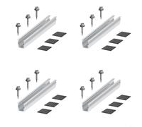 Sileduove Sistema de montaje de panel solar de riel trapezoidal fotovoltaico para riel corto T20 para techos de metal Aleación de aluminio sellada preperforada 6005-T5 Buena distribución de carga