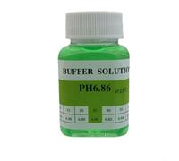 Sileduove Solución de calibración de pH portátil precisa de 50 ml, para pruebas de medidor con valores estándar de 4.00 6.86 y botella segura de 9.25 pulgadas (PH6.86)