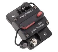 Sileduove Soporte de disyuntor, interruptor de reinicio manual, fusible, unidad de protección de energía de 20 A CC para RV solar marino, diseño ignífugo impermeable IP67, compatibilidad de sistema de