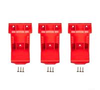 Sileduove Soporte de herramientas de montaje en pared para almacenamiento de batería de taladro de 18 V compatible con 48-11-1820 48-11-1850 48-11-1860 para DEWALT 20V DCB180 para DCB183 plástico rojo