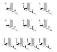 Sileduove Soporte de montaje de panel solar, pie en L de montaje en techo, sistema de barandilla de techo de estaño, kit de instalación de techo inclinado inclinado, altura ajustable de 33 a 68 mm