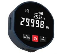 Sileduove SWX30A - Medidor de distancia electrónico con rodillo, rango de 99,999 m con precisión de 1 cm + D3/1000, parte trasera magnética para superficies metálicas, batería recargable de 240 mAh