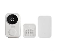 Sileduove Timbre de video inteligente, timbre inteligente visual inalámbrico, cámara de seguridad para el hogar con visión nocturna, intercomunicador de audio bidireccional, vista de 60 grados, WiFi