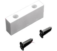 Sileduove Tope de ventana de puerta corredera de nailon resistente Bloque anticolisión para seguridad infantil y prevención de accidentes con diseño de montaje seguro (blanco)