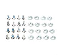 Sileduove Tornillos de encuadernación para snowboard M6 x 16, kit de reparación de piezas de esquí, arandelas de metal antideslizantes, diseño de montaje seguro, 16 mm de longitud con espaciadores OD