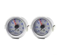 Sileduove Turbo Boost Gauge de 52 mm con pantalla LED que muestra de 30 a 20 PSI para uso en coche, compatible con sistemas eléctricos de 12 V CC, material ABS para instalación de vehículos (2 piezas)
