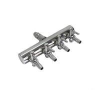 Sileduove Válvula reguladora de volumen de gas de bomba de oxígeno, distribuidor de aire, desviador de acero inoxidable para sistemas de aireación de acuarios, control de flujo ajustable con entrada