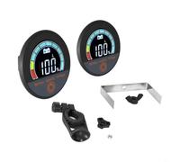 Sileduove Voltímetro digital LED CC 8-100 V impermeable medidor de voltaje de batería, con alarma de baja potencia, para coche, motocicleta, barco, sistemas de ácido de litio (manillar)