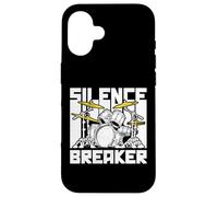 Silence Breaker Vintage Music Percussion Band Graphic Drum Carcasa para iPhone 16