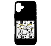 Silence Breaker Vintage Music Percussion Band Graphic Drum Carcasa para iPhone 16 Plus