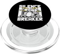 Silence Breaker Vintage Music Percussion Band Graphic Drum PopSockets PopGrip para MagSafe