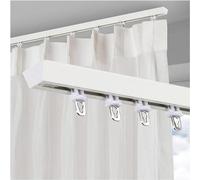 Silence - Divisor de cortina de aluminio ajustable de 50 x 600 cm, soluciones duraderas para cortinas, ideal para uso doméstico y oficina, elegante sistema de separación de habitaciones