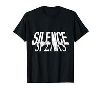 Silence Speaks Typography Bold Minimalist Quote Modern Camiseta