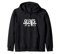 Silence Speaks Typography Bold Minimalist Quote Modern Sudadera con Capucha