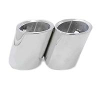 Silenciador 1 Par De Silenciadores Escape Acero Inoxidable Para Serie 5 F10 F11 F18 F07 E39 E60 E61 525i 528i 530i 535d 535i Escape Para Coche(Plata)