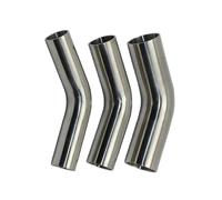 Silenciador Acero Inoxidable 304, Codo Alargado De 45 Grados, Pulido Interior Y Exterior, Soldadura Automática, Tubo De Codo De 1,5/2,0mm Punta Escape(45mm X 1.5mm)