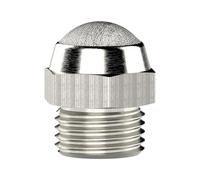 Silenciador, acero inoxidable, diseño plano, G 3/4, SW 30, presión de funcionamiento 0 - 15 bar, temperatura de funcionamiento de -10 °C hasta 250 °C