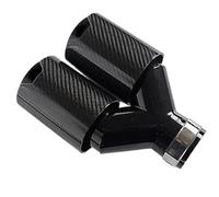 Silenciador Ajuste para la modificación del coche BMW, un punto, dos Mods de, escape fibra carbono acero inoxidable Silenciador de Coche(Black)
