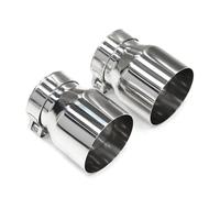 Silenciador Coche Cola Escape Punta De Escape Silenciador 60 Mm Diámetro Interior Para F22 F23 M235i M240i F20 F21 M135i M140i F30 F31 M335i M340i F32 F33 F36 M435i Y M440i(Plata)