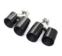 Silenciador Coche Para A&lfa Para Romeo Para Giulia Para Julieta Modificación Tubo Escape Con Trébol Cuatro Hojas Fibra Carbono(Negro)