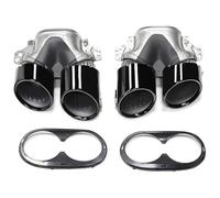 Silenciador Coche Para B&enz Para A-Class W177 A35 A200 A180 Upgrade Para A45 Punta Escape Coche Cuádruple Parachoques Trasero Sistema Cabezal(Black B)