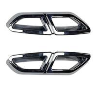 Silenciador Coche Para VW Para Magotan Para p&assat B8 2016-2019 Alerón Trasero Marco Garganta Cola Difusor Moldura Tubo Escape(Glossy Silver)