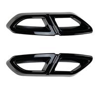 Silenciador Coche Para VW Para Magotan Para p&assat B8 2016-2019 Alerón Trasero Marco Garganta Cola Difusor Moldura Tubo Escape(Carbon Black)