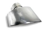 Silenciador Coche Punta Escape Universal Acero Inoxidable 304 Para Coche Salida 150 Mm Silenciador Inclinado Ovalado Enrollado 1 Pieza(51-150 Left)
