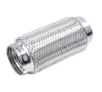 Silenciador Coche Tubo Escape Coche Conexión Flexible Telescópica Fuelle Trenzado Conector Tubo Silenciador Acero Inoxidable Soldado Universal(57-203)