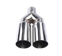 Silenciador Cola Silenciador Escape Universal Acero Inoxidable Doble Cilindro Entrada 63 Mm Salida 76 Car Escape Tubo
