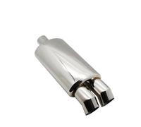 Silenciador Cola Sistemas Escape Silenciador Tubo M Tambor Universal Acero Inoxidable Azul Quemado Plata Doble Exportación 63MM 76MM Car Escape Tubo