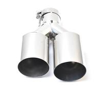 Silenciador Cola Tubo Escape Doble Una Sola Capa Universal Para Lado Izquierdo O Derecho Punta Silenciador Acero Inoxidable Brillante Coche Car Escape Tubo
