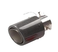 Silenciador Curva de fibra carbono del tubo escape la punta silenciador luminoso modificado para el coche Silenciador de Coche(Blue light E)