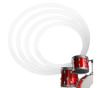 Silenciador de anillo de bombo - Anillos de amortiguación de tambor, anillos de silencio de tambor, bobina de voz de parada de tambor, kit de tambor de percusión, accesorios de tambor, juego de 4
