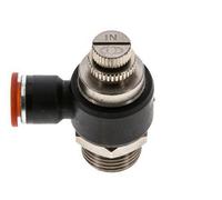 Silenciador de control de flujo Codo de entrada del medidor 10 mm - G1/2'' Latón/PA 66