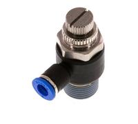 Silenciador de control de flujo Codo de salida del medidor 6 mm - R3/8'' Latón/PA 66