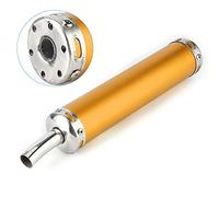 Silenciador de Escape, 20mm Calibre de Acero Inoxidable Silenciador de Escape de la Motocicleta, Efectivamente Reducir el Ruido, para Motocicleta de 2 Tiempos (Oro)