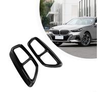 Silenciador de escape de acero inoxidable negro compatible con la serie 5 G30 G31 2018 2022, exterior protector del coche