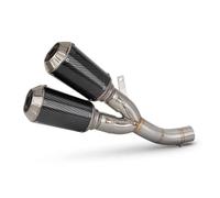 Silenciador de escape de motocicleta Escape De Moto Slip On Line Doble Salida Tubo Medio Conecta El Silenciador Con DB Killer Para Ducati Para Scrambler 800 821 2015-2025(C)